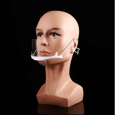 Transparent  protective mask mouth shield plastic mouth mask Anti-fog Anti droplet Kitchen Catering Mask