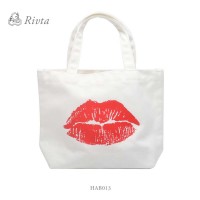 Private Label Lip Shape Women RPET Cosmetic Handbag Beach Bag