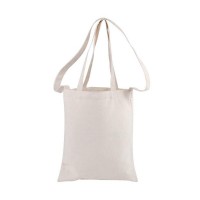 Custom Reusable Plain Cotton Canvas Double Long Strap Handle Tote Bag