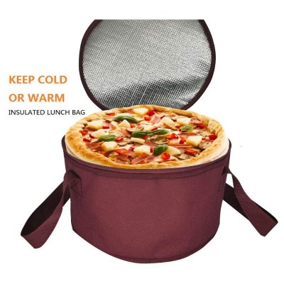 Custom Logo Reusable Soft Thermal Camping Portable Insulated Pie Cake Barrel Round Cooler Tote Bag